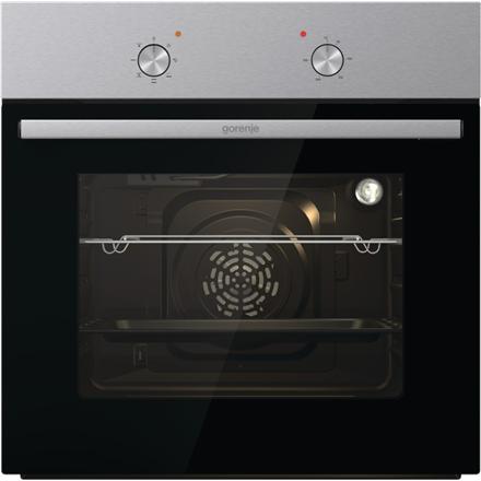 Gorenje Oven | BO6615E01X | 60 L | Electric | EnamelClean | Mechanical control | Height 59.5 cm | Width 59.5 cm | Stainless steel