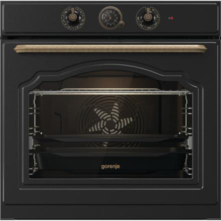 Gorenje | Oven | BOS67371CLB | 77 L | Multifunctional | EcoClean | Mechanical control | Steam function | Height 59.5 cm | Width 59.5 cm | Must