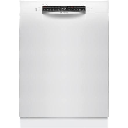 Bosch | Dishwasher | SMU4HAW01S | Built-under | Width 60 cm | Number of place settings 13 | Number of programs 6 | Energy efficiency class D | Display | AquaStop function | White