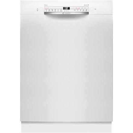 Bosch | Dishwasher | SMU2ITW00S | Built-under | Width 60 cm | Number of place settings 12 | Number of programs 6 | Energy efficiency class E | Display | AquaStop function | White