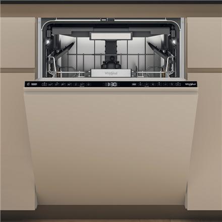 Whirlpool Dishwasher | W7I HF60 TU | Built-in | Width 59.8 cm | Number of place settings 15 | Number of programs 8 | Energy efficiency class A | Black