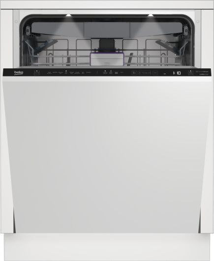 BEKO Built-In Dishwasher BDIN38650C, Energy class B, Width 60 cm, SelfDry, CornerIntense, 8 programs, Inverter motor, Third drawer