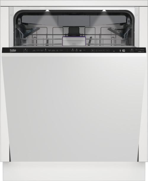 BEKO Built-In Dishwasher BDIN38650C, Energy class B, Width 60 cm, SelfDry, CornerIntense, 8 programs, Inverter motor, Third drawer