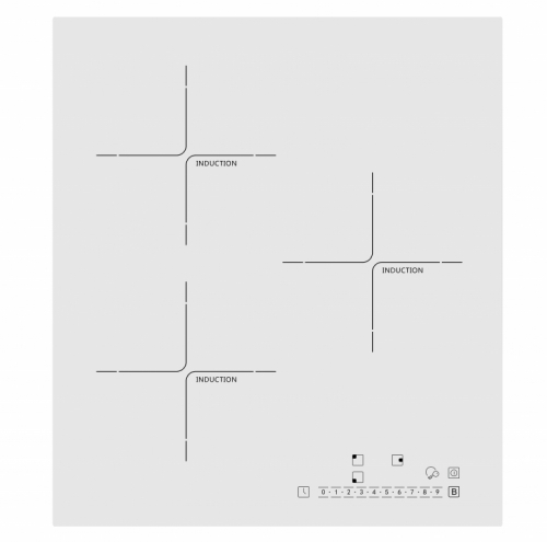 Schlosser, laius 45 cm, raamita, valge - Integreeritav induktsioonpliidiplaat / PI403S1CW