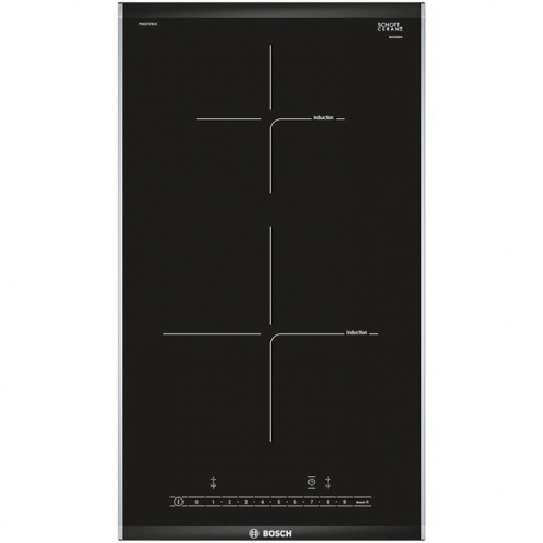 Bosch seeria 6 Domino, laius 30,6 cm, terasraamiga, must - Integreeritav induktsioonpliidiplaat / PIB375FB1E