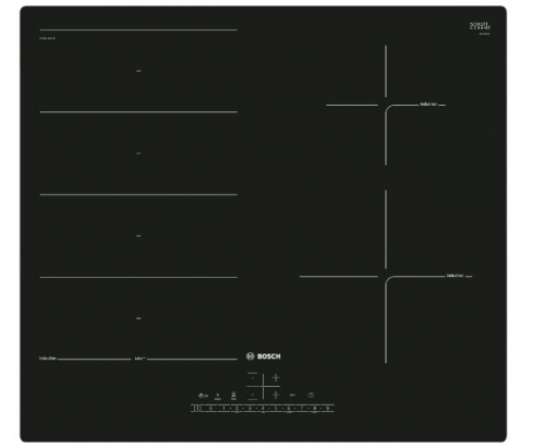 Bosch Serie 6 PXE611FC1E hob Black Built-in 60 cm Zone induction hob 4 zone(s)