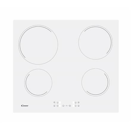 Candy | Hob | CH64CCW | Vitroceramic | Number of burners/cooking zones 4 | Touch | White