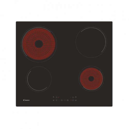 CANDY Hob CH64CCB, Vetroceramic, 4 zones, Black