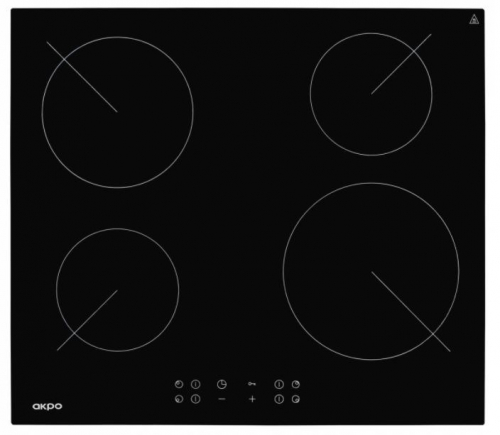 Ceramic hob Akpo PKA 58008/2 black 4 zone(s)