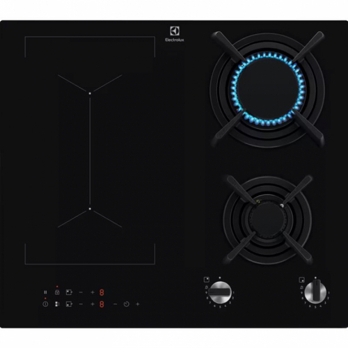 Electrolux, laius 60 cm, must - Integreeritav induktsioon-gaasipliidiplaat / KDI641723K