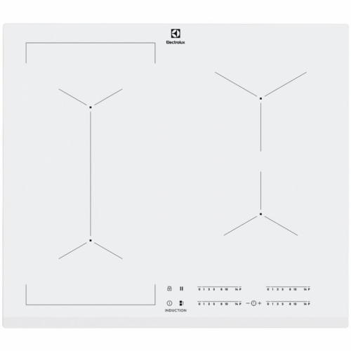 Electrolux, EcoTimer, laius 59 cm, raamita, valge - Integreeritav induktsioonpliidiplaat / EIV63440BW