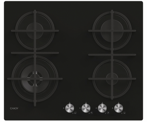 Candy CDK6GF4WEKB Black Built-in 59.5 cm Gas 4 zone(s)