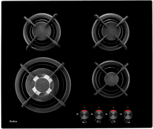 Amica PG6411SR hob Black Built-in Gas 4 zone(s)