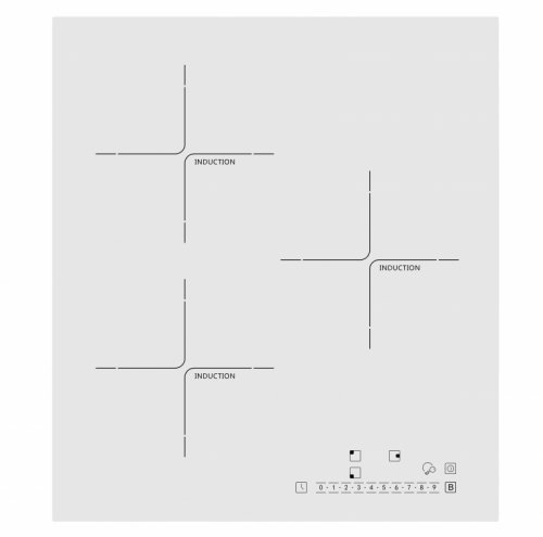 Schlosser, laius 45 cm, raamita, valge - Integreeritav induktsioonpliidiplaat / PI403S1CW