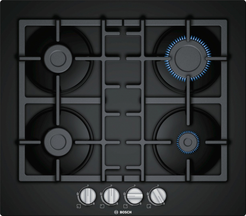 Bosch Serie 4 PNP6B6B90 hob Black Built-in 60 cm Gas 4 zone(s)