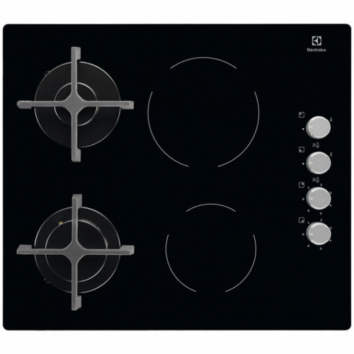 Electrolux, laius 58 cm, must - Integreeritav gaasi/elektripliidiplaat / EGE6172NOK