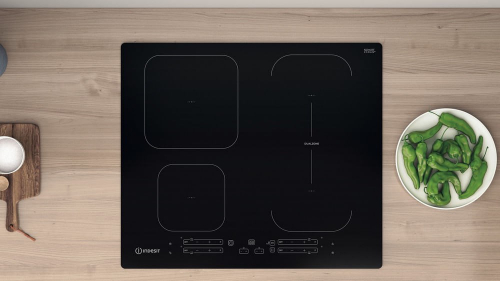 Indesit IB 65B60 NE Black Built-in 59 cm Zone induction hob 4 zone(s)