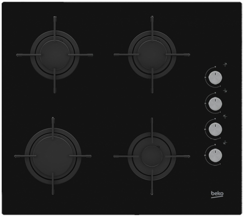 Beko HILG64120S hob Black Built-in 60 cm Gas 4 zone(s)