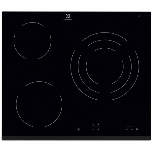 Electrolux, laius 59 cm, raamita, must - Integreeritav keraamiline pliidiplaat / EHF6232FOK