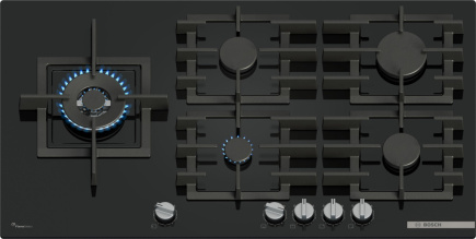 Bosch Serie 6 PPM9A6I40 hob Black Built-in 90 cm Gas 5 zone(s)