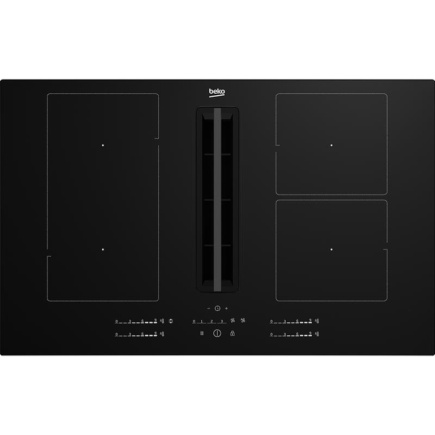 Beko, laius 80 cm, must - Integreeritav induktsioonpliit õhupuhastiga / HIXI84700UFT