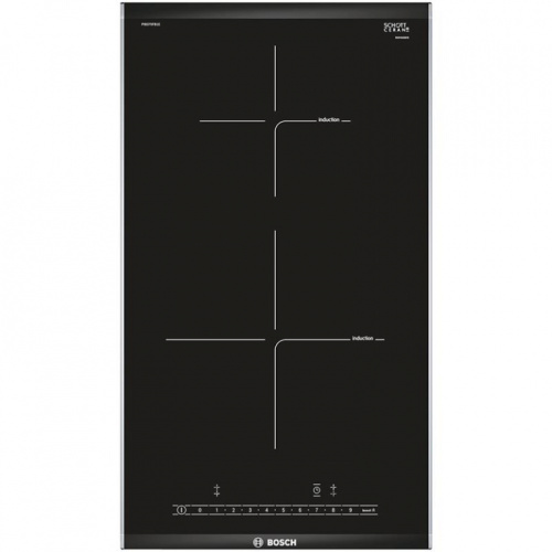 Bosch seeria 6 Domino, laius 30,6 cm, terasraamiga, must - Integreeritav induktsioonpliidiplaat / PIB375FB1E