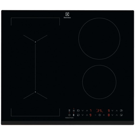 Electrolux 600 FlexiBridge, Hob2Hood, laius 59 cm, raamita, must - Integreeritav induktsioonpliidiplaat / LIV63431BK