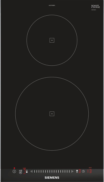 Siemens EH375FBB1E hob Black Built-in Zone induction hob 2 zone(s)
