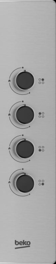 Beko HIBG64120SX 60cm Gas Hob with Side Knob Controls