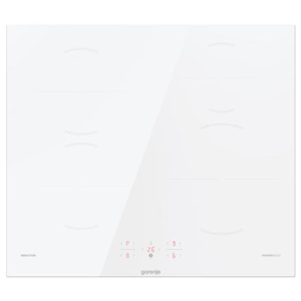 Gorenje | Hob | GI6401WSC | Induction | Number of burners/cooking zones 4 | Touch | Timer | White | Display