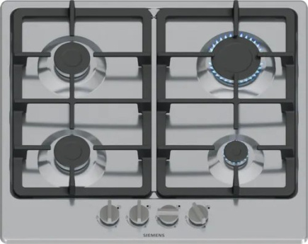 Siemens EG6B5PK90 hob Black, Stainless steel Built-in 60 cm Gas 4 zone(s)