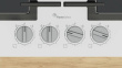 Bosch Serie 6 PPP6A2I40 Gas hob White, Black