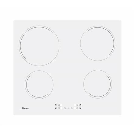 Candy | Hob | CH64CCW | Vitroceramic | Number of burners/cooking zones 4 | Touch | White