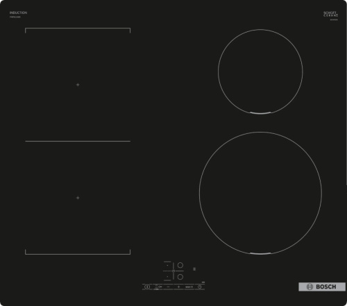 BOSCH Induction hob PWP611BB5E, 60 cm, Combi zone, Черный