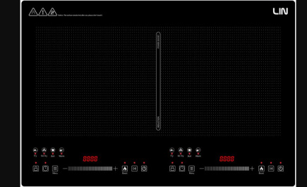 Induction hob LIN LI2H-179, cable with plug, 1.2 m, 3200 W