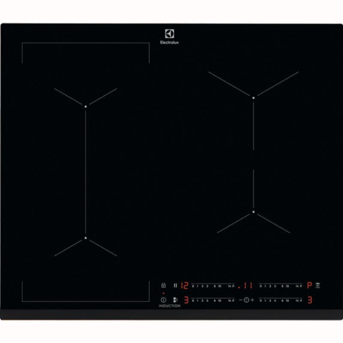 Electrolux 600 Seeria Bridge Hob2Hood, laius 59 cm, must - Integreeritav induktsioonpliidiplaat / EIV63443