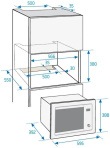 Beko, 25 L, 1450 W, valge - Integreeritav mikrolaineahi grilliga / BMGB25333WG