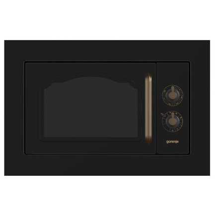 Gorenje, 23 L, 800 W, must/vask - Integreeritav retro mikrolaineahi grilliga / BM235CLB