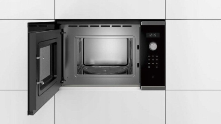 Bosch Serie 6 BFL524MS0 microwave Black, Stainless steel Solo microwave Built-in 20 L 800 W