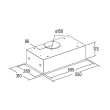 CATA | Hood | GCB 55 X | Canopy | Energy efficiency class C | Width 55 cm | 371 m³/h | Mechanical | LED | Stainless steel/Grey