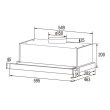 CATA | Hood | TFB-5160 WH | Telescopic | Energy efficiency class C | Width 59.5 cm | 300 m³/h | Mechanical | CSLED | White