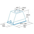 CATA | Hood | GL 75 X/D | Canopy | Energy efficiency class A | Width 90 cm | 850 m³/h | Mechanical control | EcoLed | Stainless Steel
