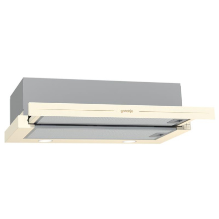 Gorenje, 435 m³/h, laius 60 cm, beež - Integreeritav õhupuhasti / BHP62CLI