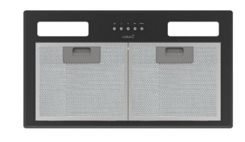 CATA 02030408 cooker hood Wall-mounted Black, Stainless steel 645 m³/h