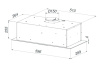 MAAN Ares M 60 built-in under-cabinet extractor hood 570 m3/h, Must