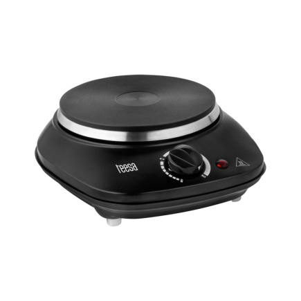 Portable single black electric stove 1000W