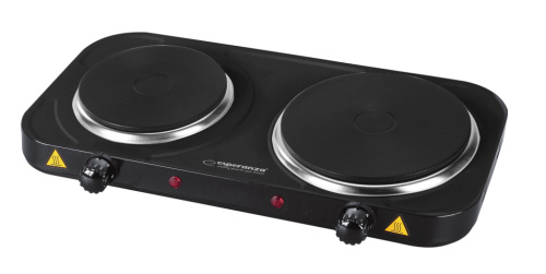 Esperanza EKH014K Electric Stove 2 zone (s), Must