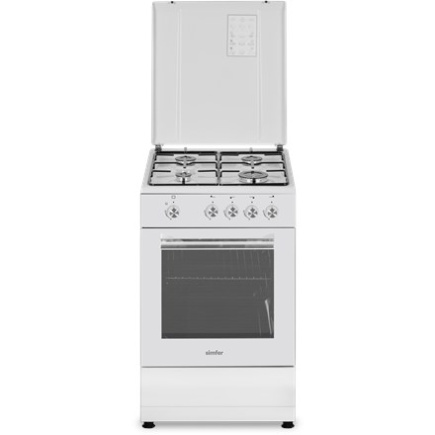 Simfer | Cooker | 4401SGRBB.1 | Hob type Gas | Oven type Gas | Valge | Width 50 cm | Depth 55 cm | 49 L WLONONWCRACLC