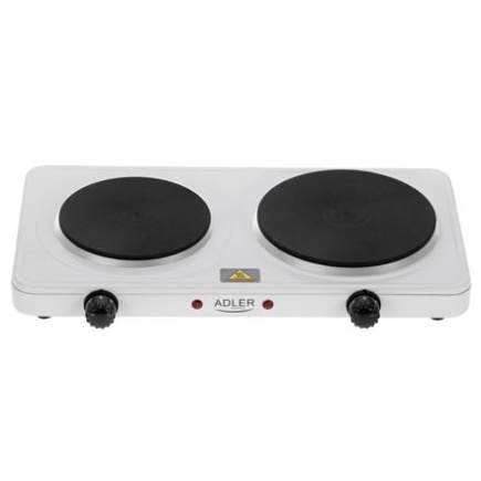 Adler Hot Plate | AD 6520 | Number of burners/cooking zones 2 | Valge | Electric