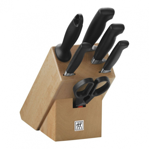 Set of 4 knives in a Zwilling Four Star block